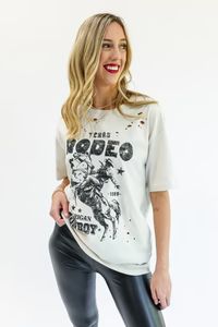 Texas Rodeo Tee In Light Khaki | Southern House Boutique