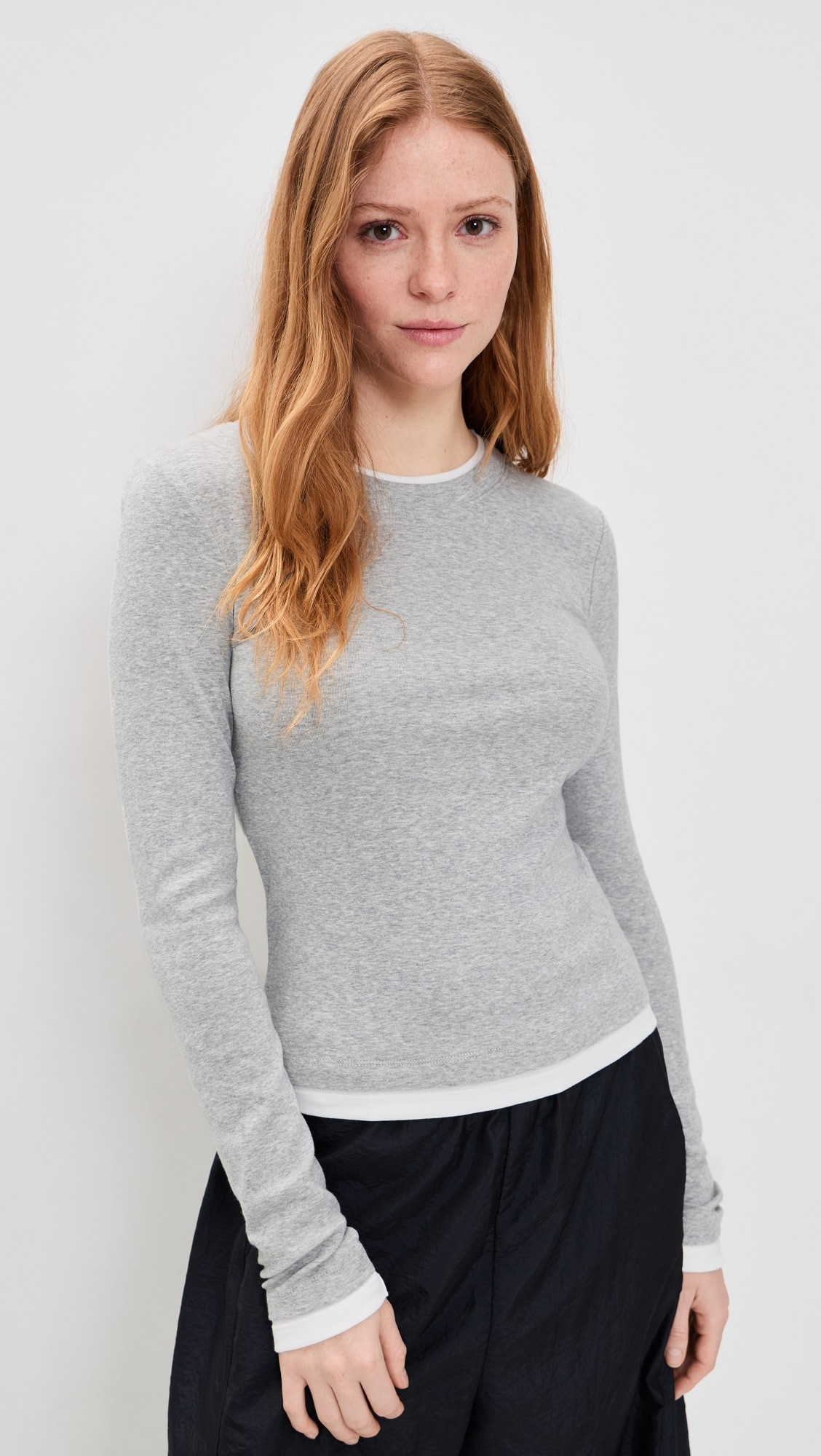 Cotton Layered Long Sleeve Top | Shopbop