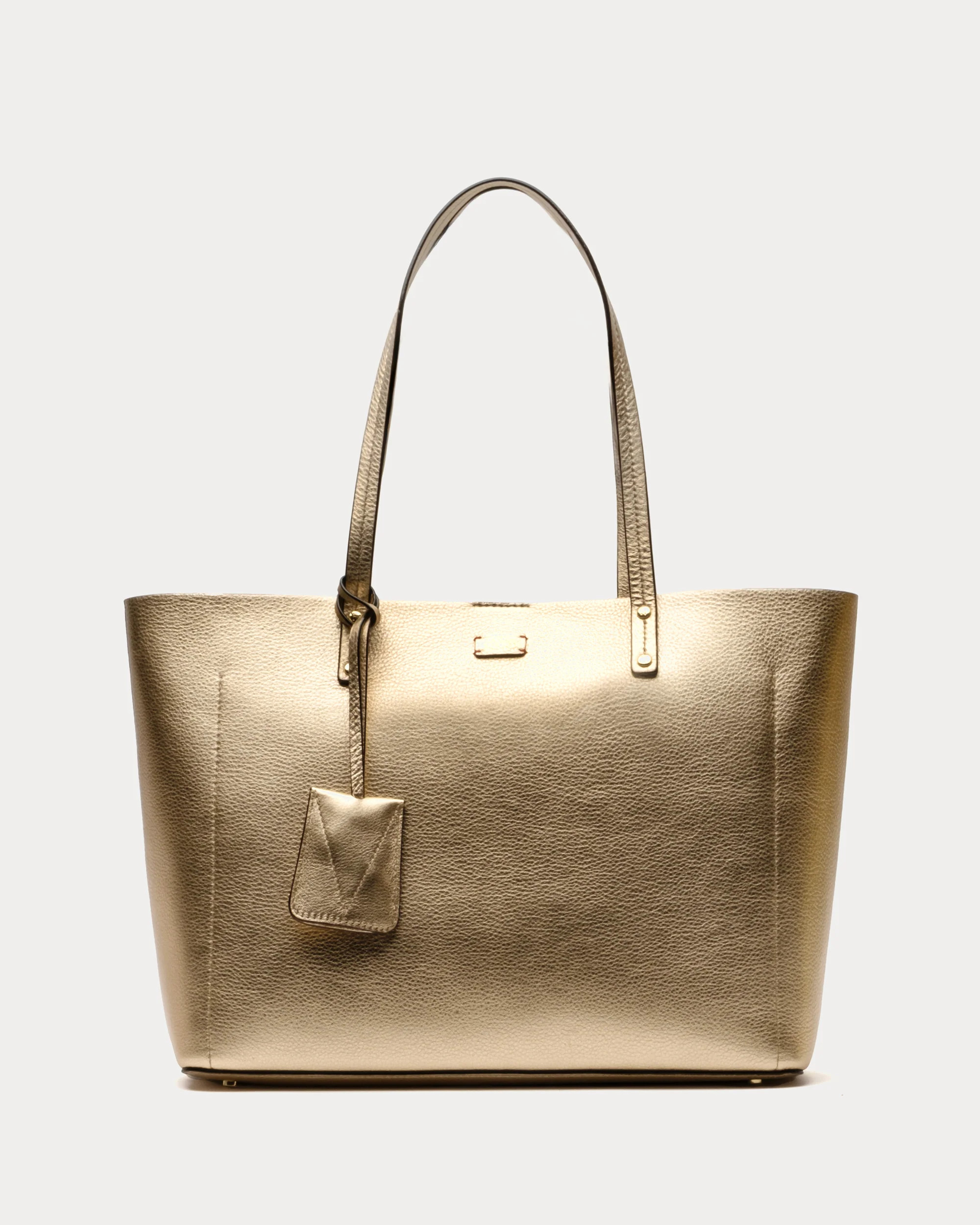 Trixie Tote Tumbled Leather Platino | Frances Valentine