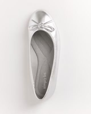 Selena Classic Flat Ballerina Shoes Extra Wide EEE Fit Simply Comfort | Simply Be | Simply Be (UK)