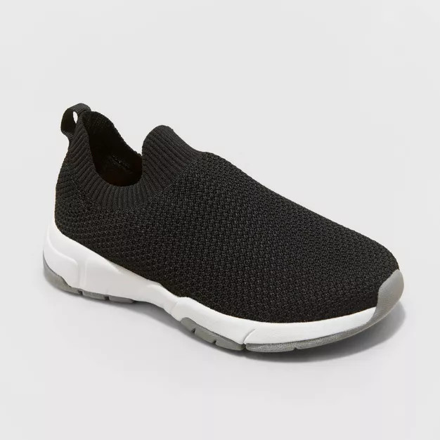 Boys' Kylo Slip-On Mesh Apparel Sneakers - Cat & Jack™ Black/White | Target