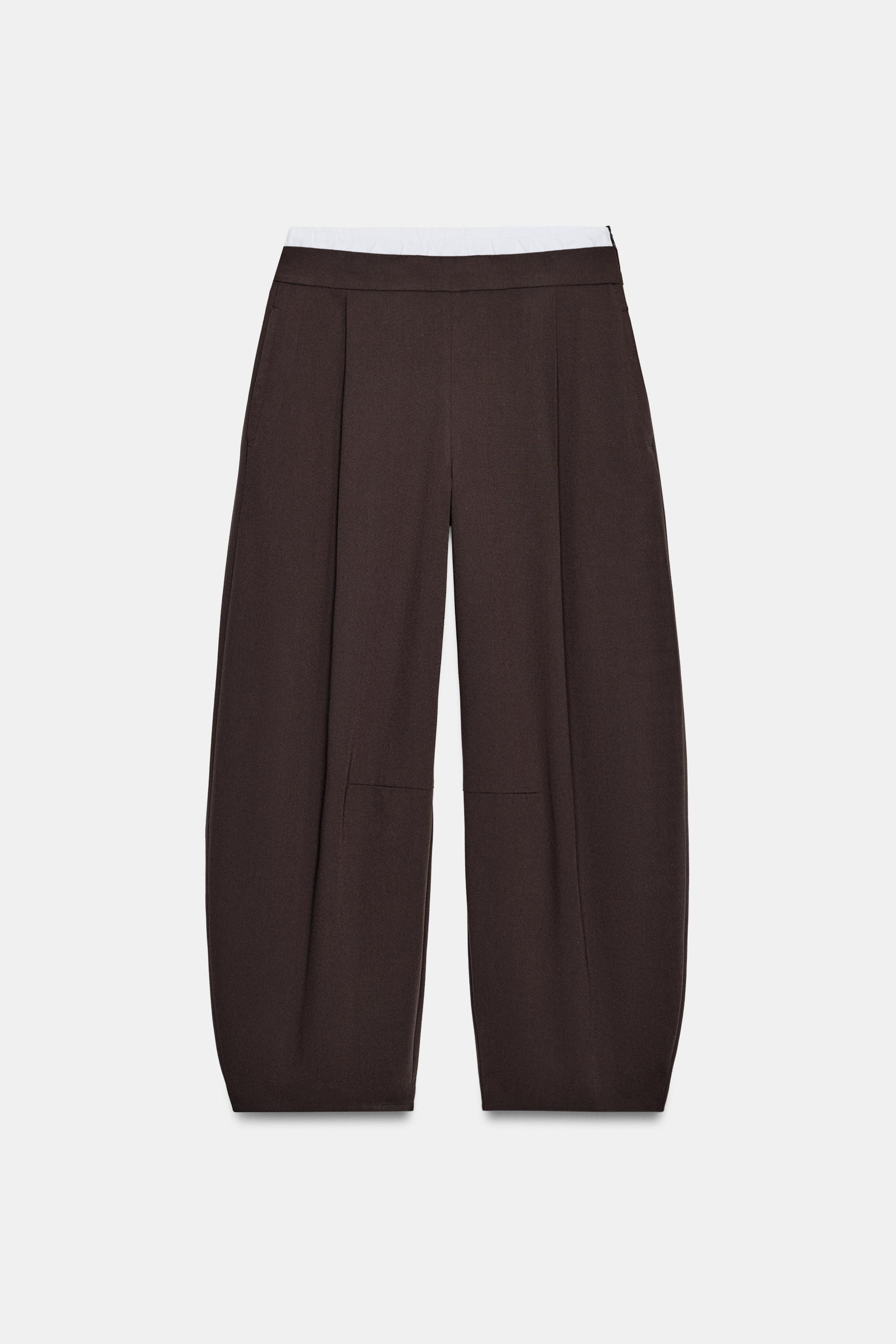BARREL TROUSERS WITH DOUBLE WAIST | Zara UK