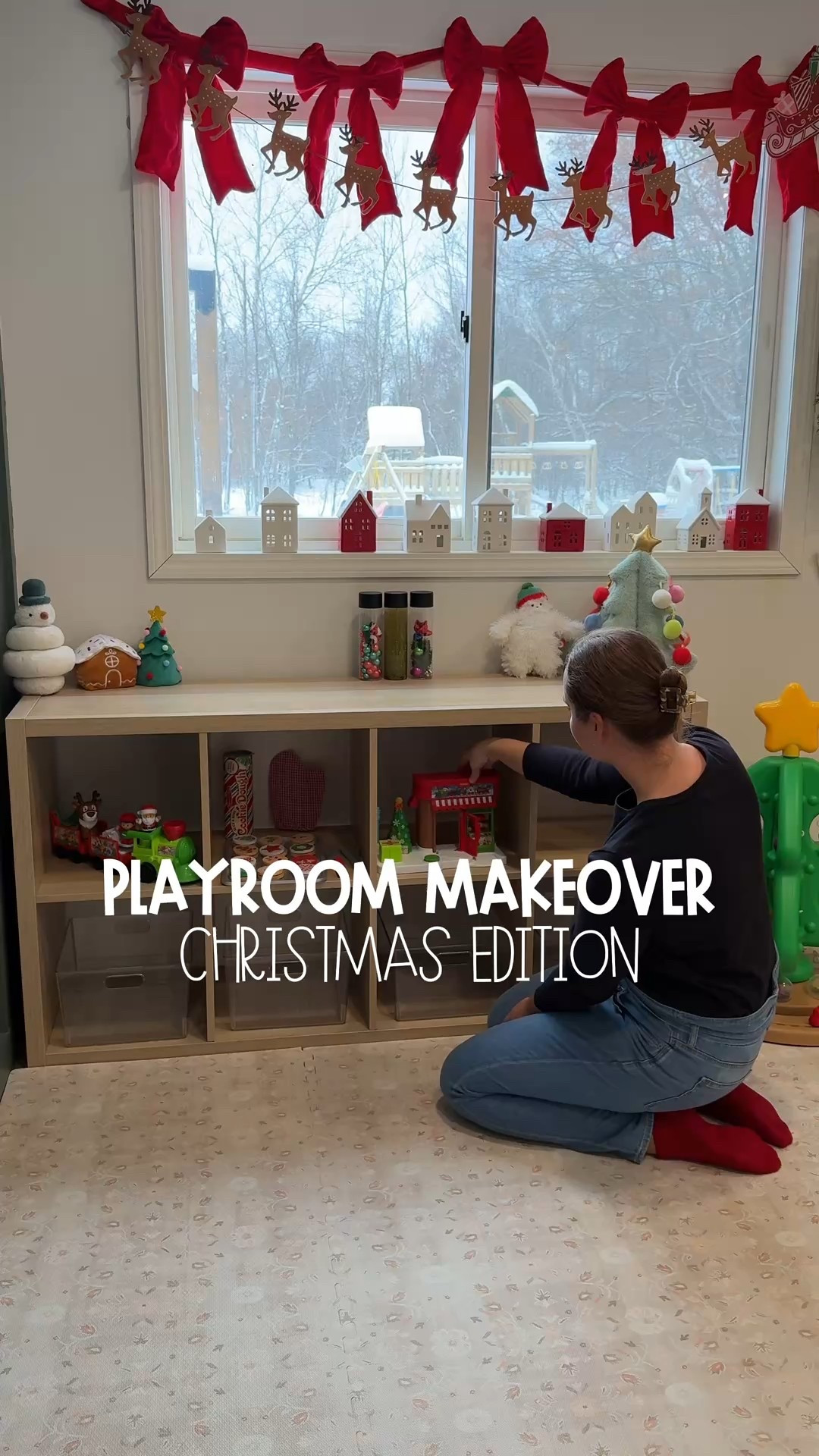 The holidays are so magical for our littles, but sometimes I think the real magic is in the moms who stay up late decorating, tidying, and creating cozy moments they’ll remember forever! ✨🎄

I love decorating our playroom for the seasons—it makes the holidays so magical for Macy 🥰 Here’s how we made it fun + festive this year:

🏁 Christmas banners from @cherrypick (link in bio & use MMCIARAH10 for a discount!)
🚂 Shelf decor finds from @target 
💚Garlands from @michaels
📚 A bookshelf refresh with all our fave Christmas books
♥️@sarahssilks scarves in the merriest Christmas shades
🎨 Art wall filled with Macy’s Christmas creations
🧲 Our cherry pick magnetic wall featuring all our green tiles from various sets so I could make a Christmas tree
🎅🏻A Christmas color sort sensory table setup
🎄Christmas toy rotation ready to go!

Decorating the playroom is such a fun way to celebrate the holiday and keep the space exciting for Macy!

#playroomdecor #toddlertoys #playroominspo #playroom #magicmaker 


#LTKmomlife #LTKKids #LTKHoliday