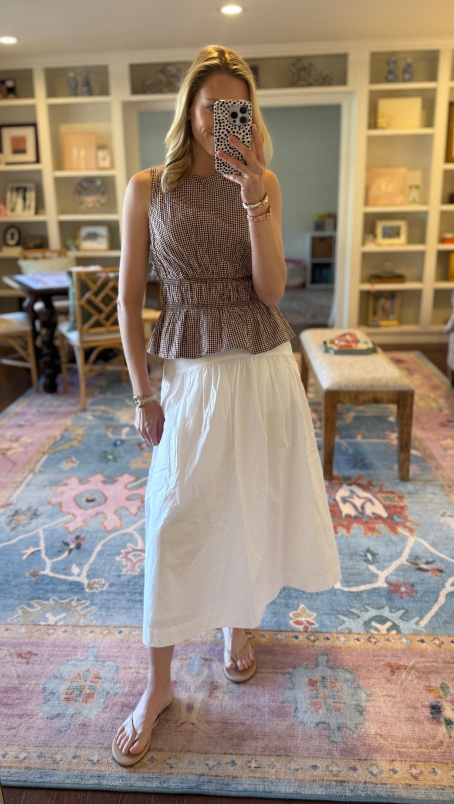 This look is my favorite! Skirt is giving designer vibes & I adore this top paired with it! Both on sale! Wearing a small in the top but ordered the XS to try! Wearing an XS in the skirt!