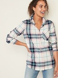 Patterned Flannel Classic Shirt for Women | Old Navy (US)