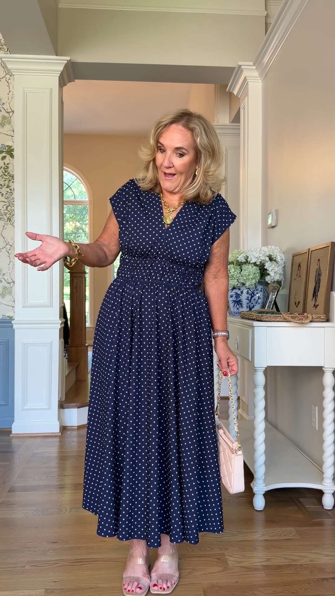Cutest polka dot dress wear to a wedding or with sneakers to a barbecue
Wearing a medium

#LTKOver40 #LTKSaleAlert #LTKWedding