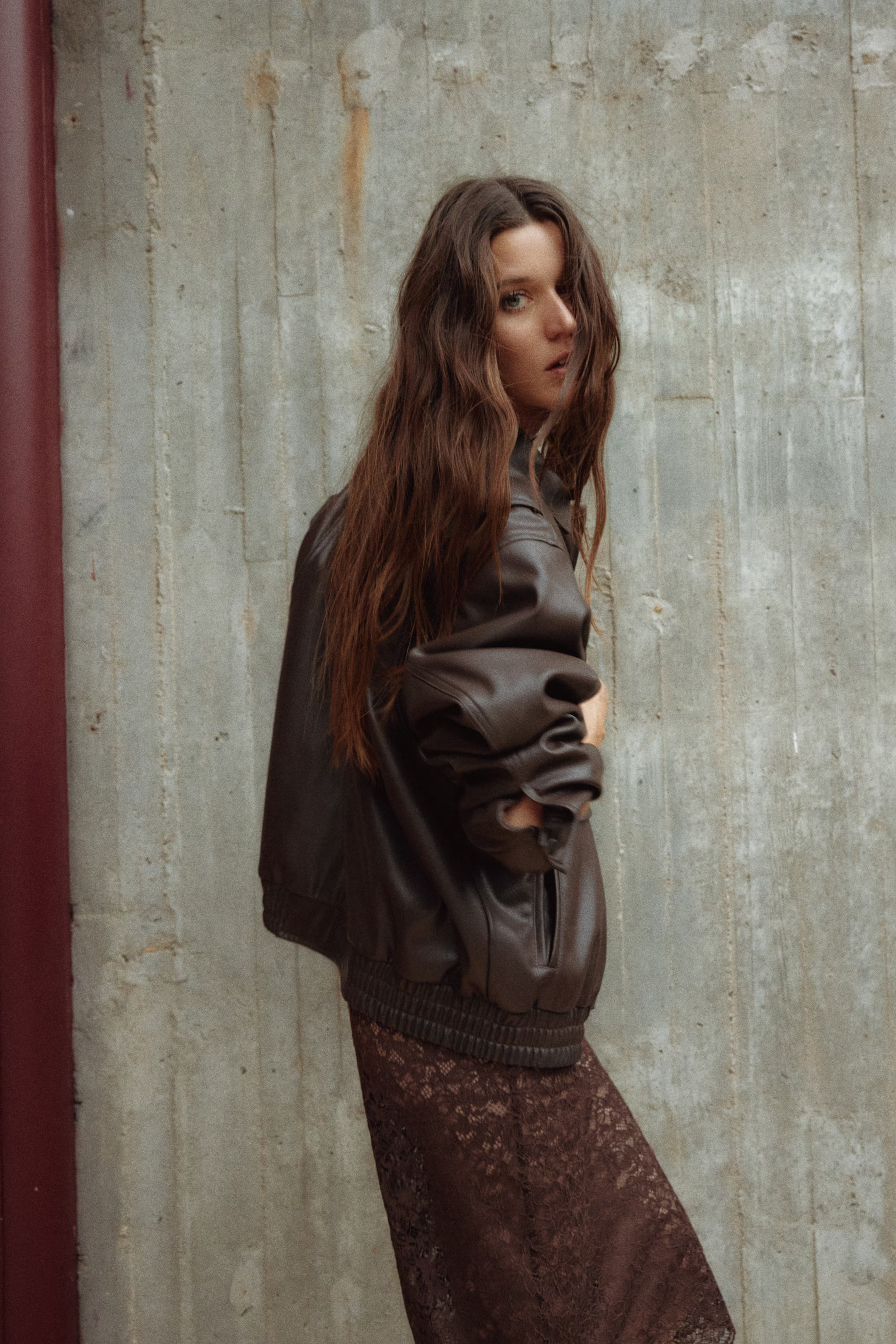 Lace Pencil Skirt - Dark brown - Ladies | H&M US | H&M (US + CA)