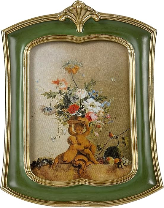 Vintage Picture Frame 5x7 Antique Ornate Photo Frame Tabletop and Wall Hanging Old-Fashioned Styl... | Amazon (US)