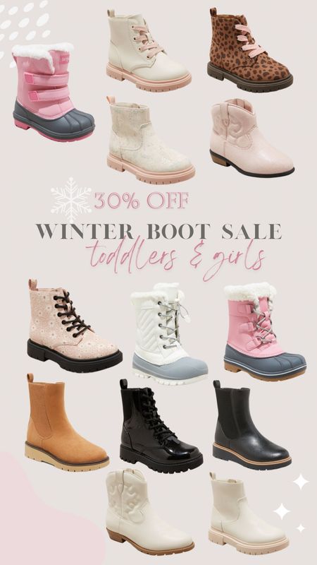 Toddler & Girls Boot Sale at Target! 30% OFF ALL BOOTS FOR THE FAMILY❄️🙌🏼 #targetbootsale #targetsale #toddlerboots #toddlergirlshoes #toddlergirlwinter #winterbootsale #ltkbootsale #ltktarget #target

#LTKsalealert #LTKHoliday #LTKSeasonal