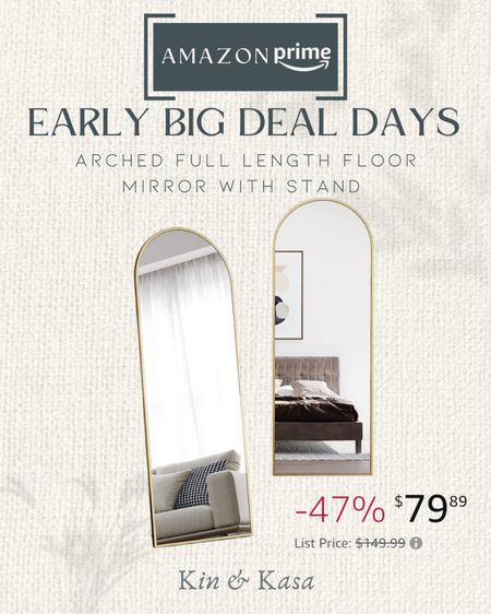 It’s almost timeee Amazon Prime Big Deal Days starting tomorrow October 10th-11th, ARCHED FULL LENGTH FLOOR
MIRROR WITH STAND
 
Click down below to shop Early Prime Day Deals 🤞🏾🤎
#primeday #amazonfinds #homefinds #bigdealdays #mirrorideas

#LTKsalealert #LTKxPrime #LTKfindsunder100