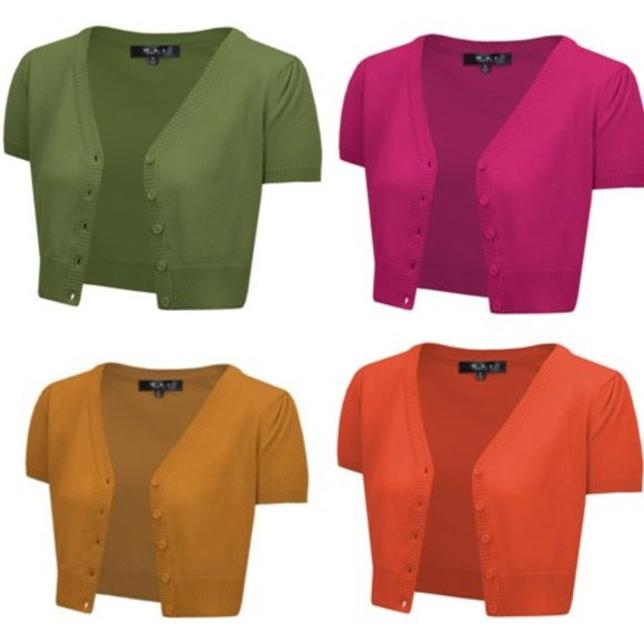 Cropped Bolero Cardigan Sweater Lot of 4 Retro Vintage style mak yemak brand | Poshmark