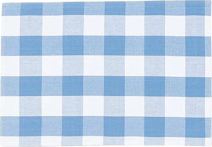 C&F Home Franklin 13'' x 19'' Buffalo Check Gingham Plaid Woven Cornflower Blue and White Single ... | Amazon (US)