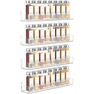 16" Spice Rack Wall Mount Invisible Acrylic Wall Spice Rack Wall Mount Spice Rack Spice Rack Spice R | Amazon (US)