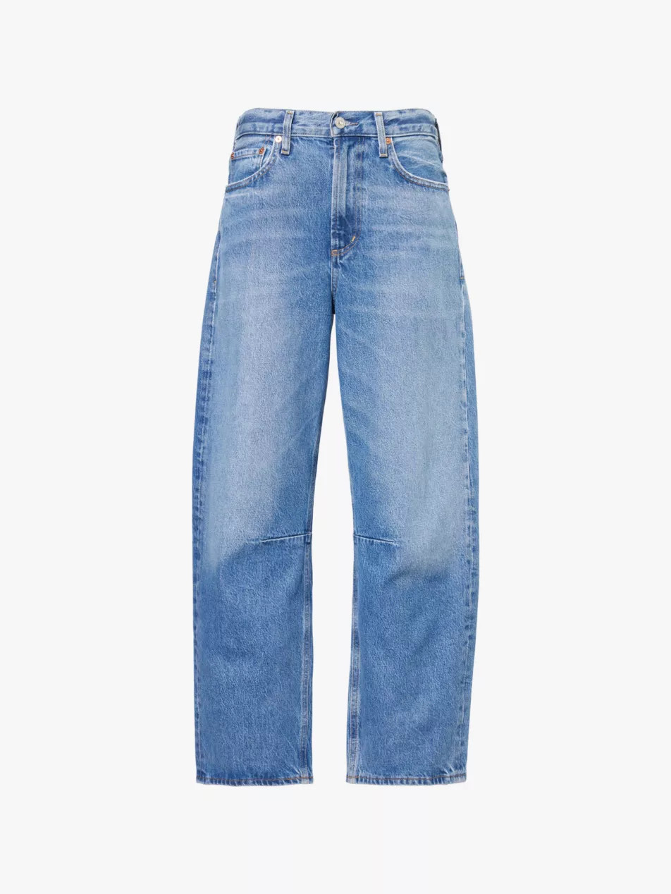 Miro barrel-leg relaxed-fit high-rise denim jeans | Selfridges