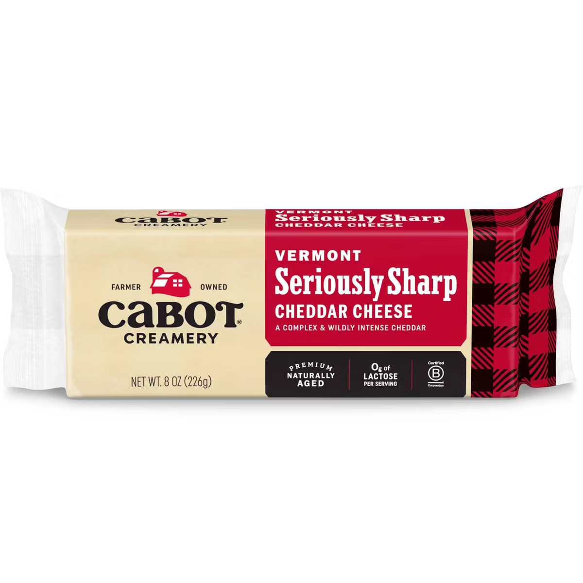 Cabot Creamery Seriously Sharp Cheddar Cheese - 8oz | Target