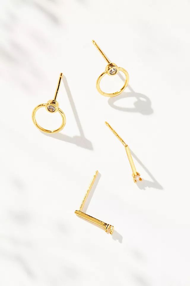 Ring and Wand Mixed Post Earrings | Anthropologie (US)