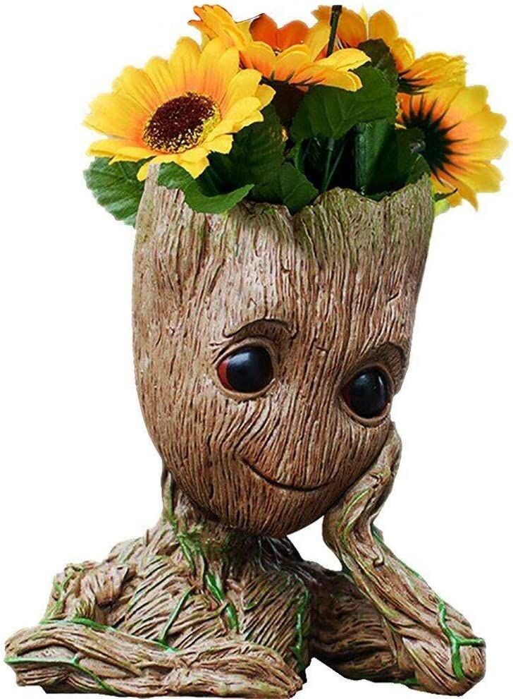 ZUSONUD B-Best Baby Groot Pen Pot Plant Holder or Flower Pot with Drainage Hole Perfect for a Tin... | Amazon (US)