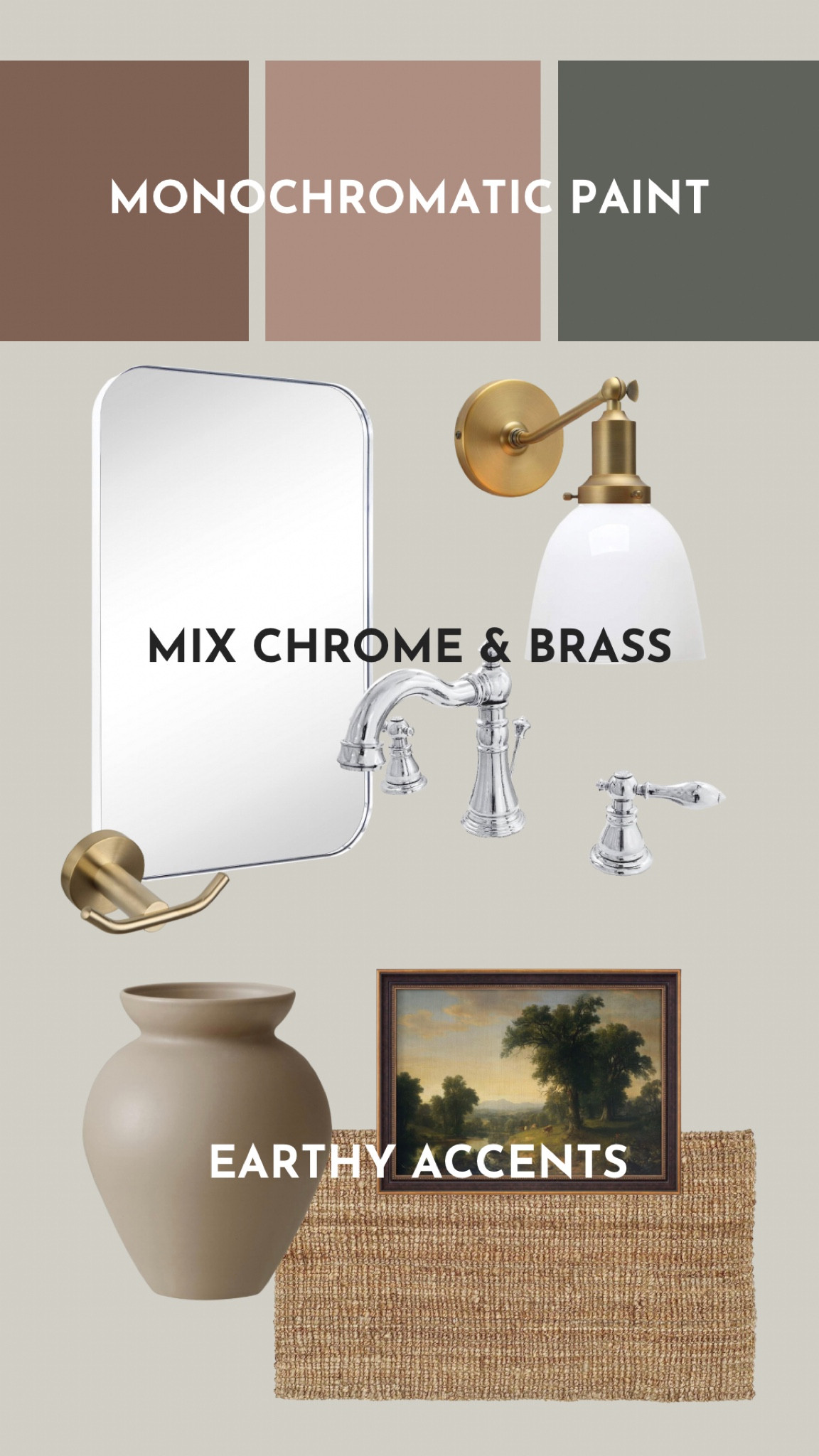 AMAZON HOME
Transitional half bath design
Bath fixtures
How to mix metals in a bathroom
Earthy bathroom decor
Spa-like bathroom decor

#LTKfamily #LTKhome