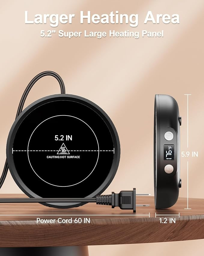 SWEETFULL Mug Warmer - Upgraded 36W Coffee Cup Warmer for Desk with 130℉-176℉ Digital Display... | Amazon (US)