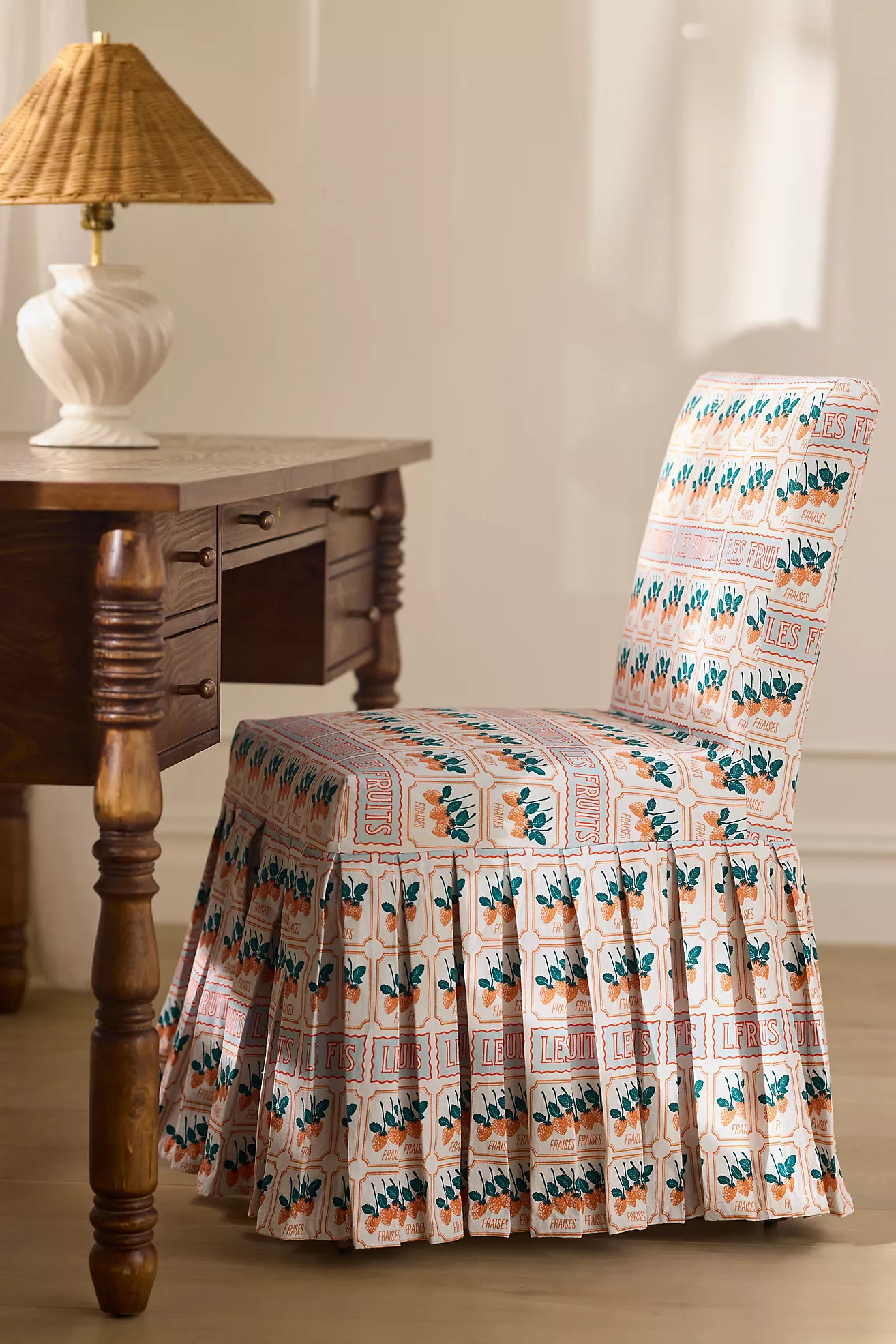 Layla Printed Ruffle Slipcover | Anthropologie (US)