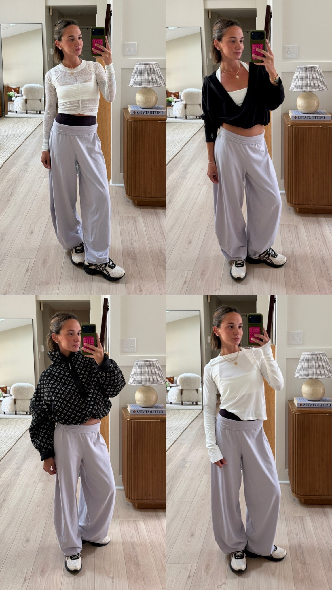 Sizing: 
XS bras 
XS white tops
Small black fleece 
Small black long sleeve
