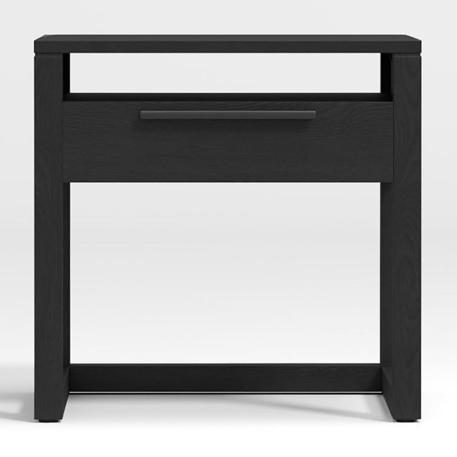 Linea Black Nightstand | Crate & Barrel