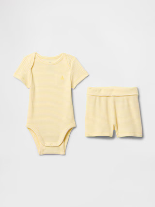 Baby Grow-With-Me TinyRib Shorts Outfit Set | Gap (US)