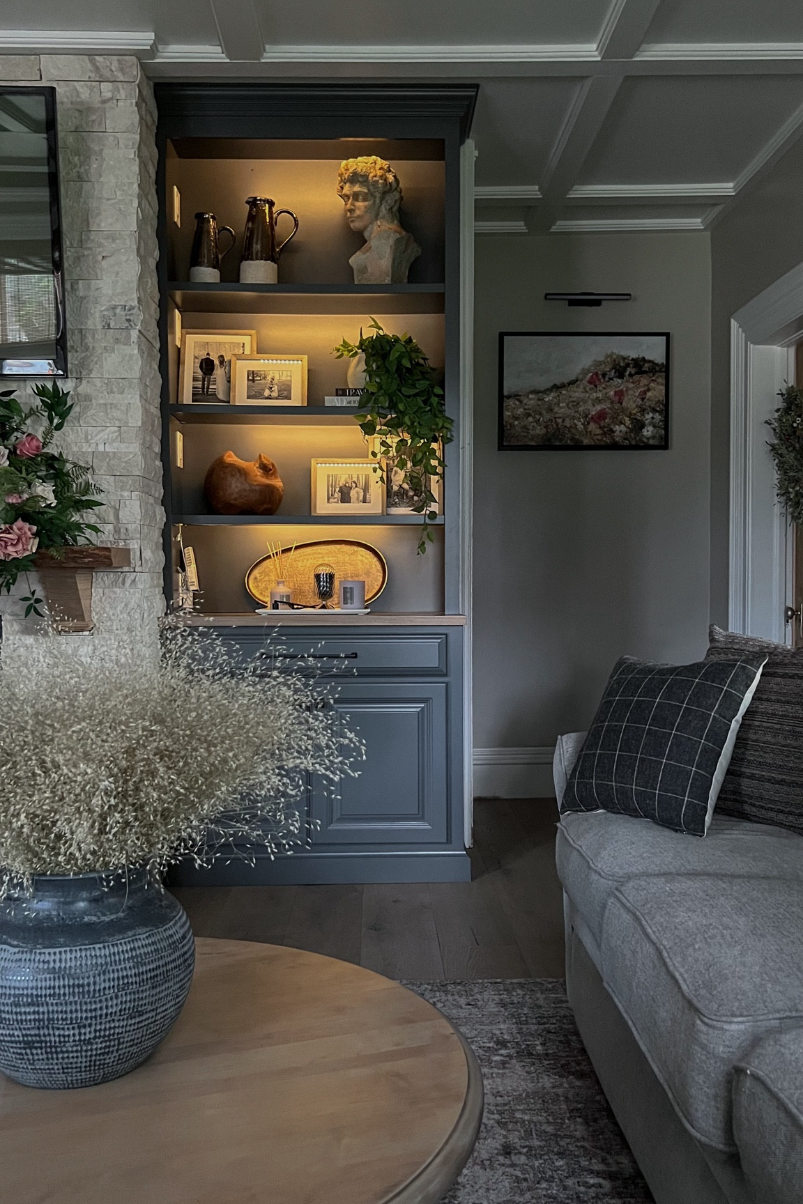 Affordable Living Room Accent Lighting.

For more vintage inspired living room views (during the day) check out my Living Room Collection in my LTK shop!

Don’t forget to follow @elevatedneutrals on Pinterest, Instagram & Facebook for more home inspiration!

Under the Cabinet Lighting | Remote Control | Dimmable | Warm White | LED Strip Lighting | Tape Lights | Summer Decor | Sherwin Williams Peppercorn | Moody Living Room | Neutral Living Room | Rustic Family Room | Traditional Home | Transitional Design | Modern Lighting | Modern Fireplace | Detailed Trim | Stone Fireplace | Neutral Fireplace | Wooden Mantle | Custom Cabinets | Built in Bookshelves | Bookshelf Styling | Pottery Barn | McGee & Co | Joss & Main | Collection Prints | Wayfair | All Modern | Afloral | Coffee Table Styling | Collection Prints | Hackner Home Throw Pillows | 


#LTKHome