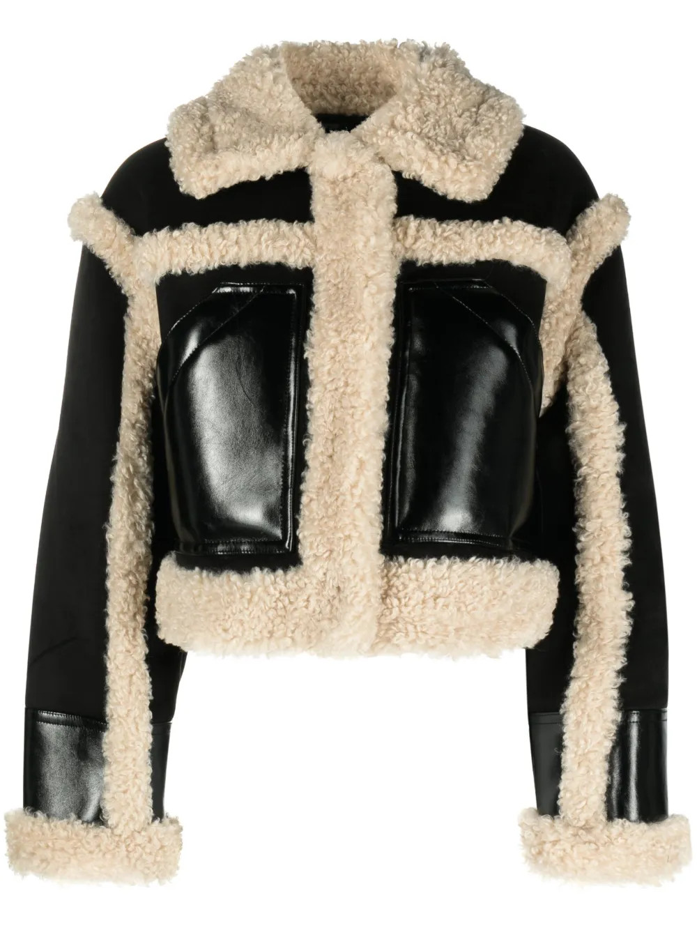 Edith faux-shearling cropped jacket | Farfetch Global