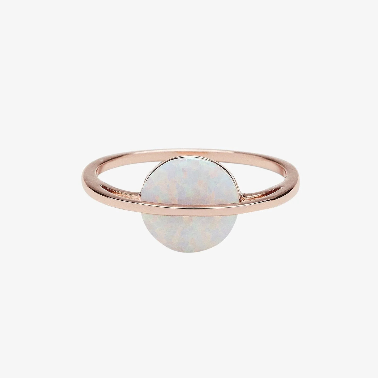 Rose Gold Opal Saturn Ring | Pura Vida Bracelets