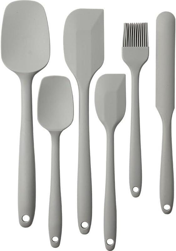 6 Pieces Silicone Spatula Set, Food Grade Rubber Spatula with Ergonomic Grip, Rubber Spatulas Sil... | Amazon (US)