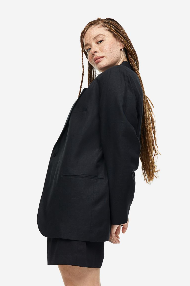 Single-breasted Linen-blend Jacket | H&M (US + CA)