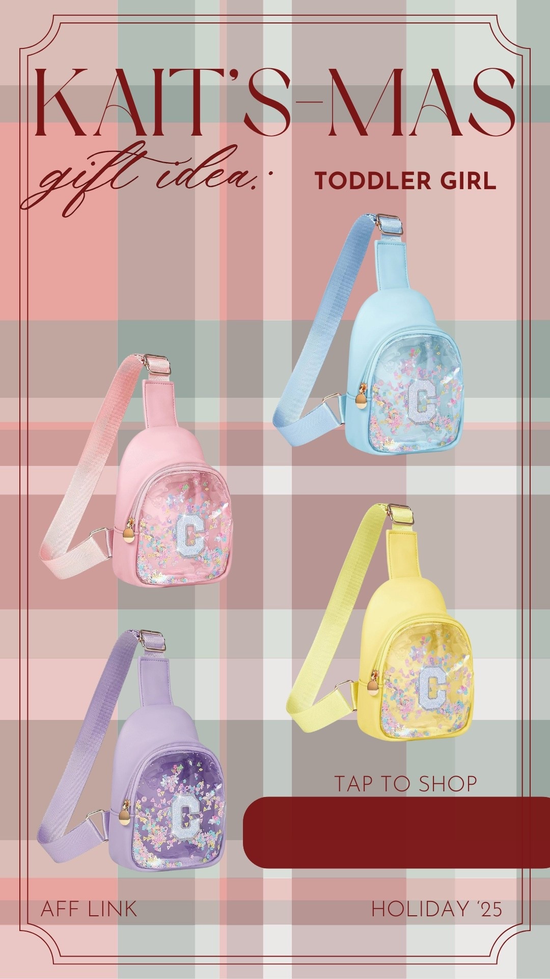 gift idea for toddler girls! Cute little backpack! Under $20 and can personalize it with their initial 🫶🏻 

#LTKFindsUnder50 #LTKKids #LTKGiftGuide