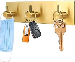 Picowe Key Holder for Wall Decorative, Adhesive Stainless Steel Key Hooks, Key Hanger Key Organiz... | Amazon (US)
