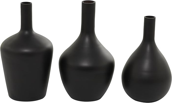 Deco 79 Jarrones decorativos de cristal, juego de 3 jarrones de flores para decoración del hogar... | Amazon (US)
