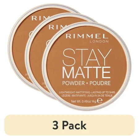 (3 pack) Rimmel London Stay Matte Pressed Powder Pecan 0.49 oz | Walmart (US)