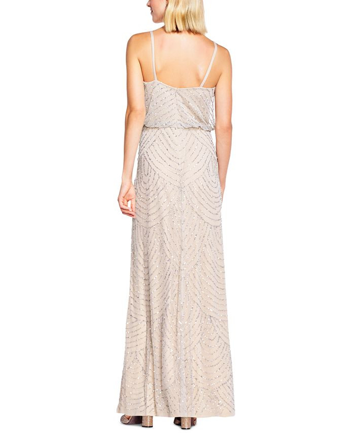 Adrianna Papell Petite Beaded Blouson Gown & Reviews - Dresses - Petites - Macy's | Macys (US)