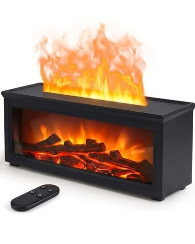 Essential Oil Diffuser, 7-Color Fireplace Flame Aromatherapy Humidifier | Amazon (US)