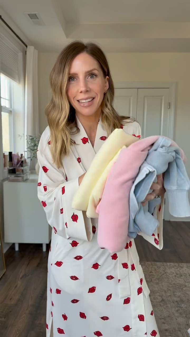 Cozy sets for spring - wearing M in sweatshirts, S in shorts 