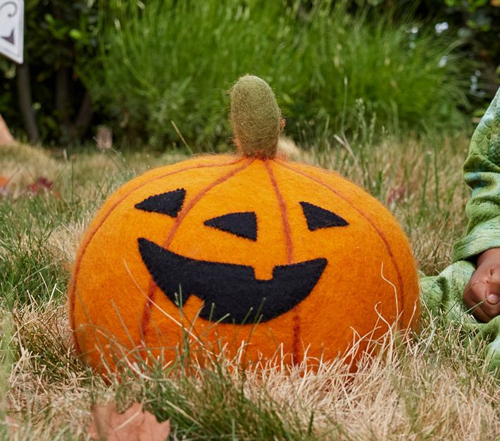 Orange Jack-o'-Lantern Felt Pumpkin | Pottery Barn Kids
