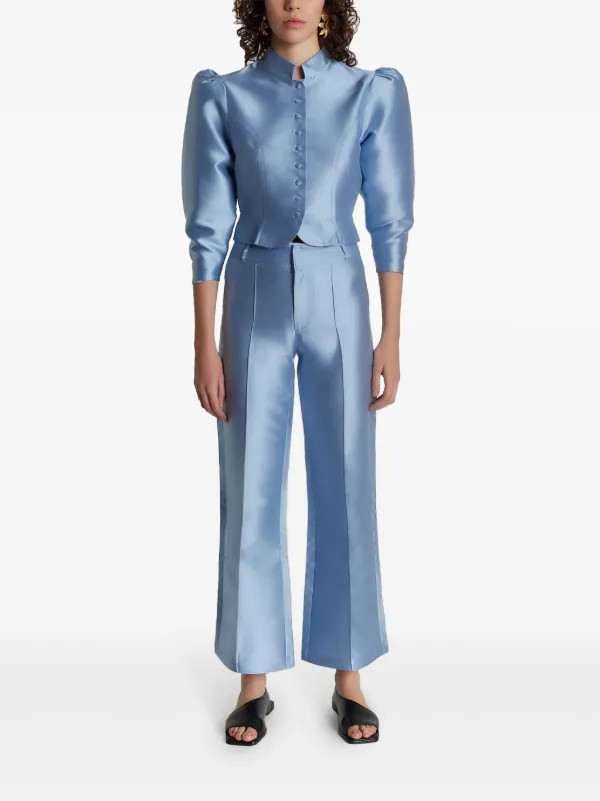 DESTREE Amoako satin-weave Jacket  | Blue | FARFETCH | Farfetch Global