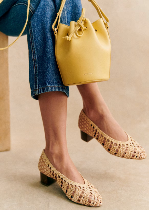 Anya High Heels - Braided Natural - Raffia - Sézane | Sezane Paris - US