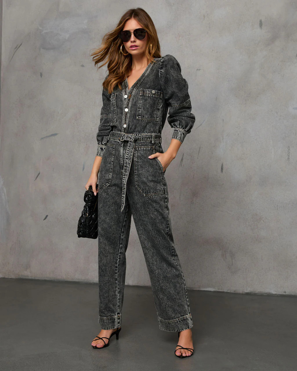 Westward Trails Belted Denim Jumpsuit | VICI