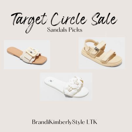 These are my Target Circle picks for the sale that will be going on for onemore day! I adore these sandals, all great for summer and spring🌸 & for a great price 
 BrandiKimberlyStyle 

#LTKstyletip #LTKsalealert #LTKxTarget