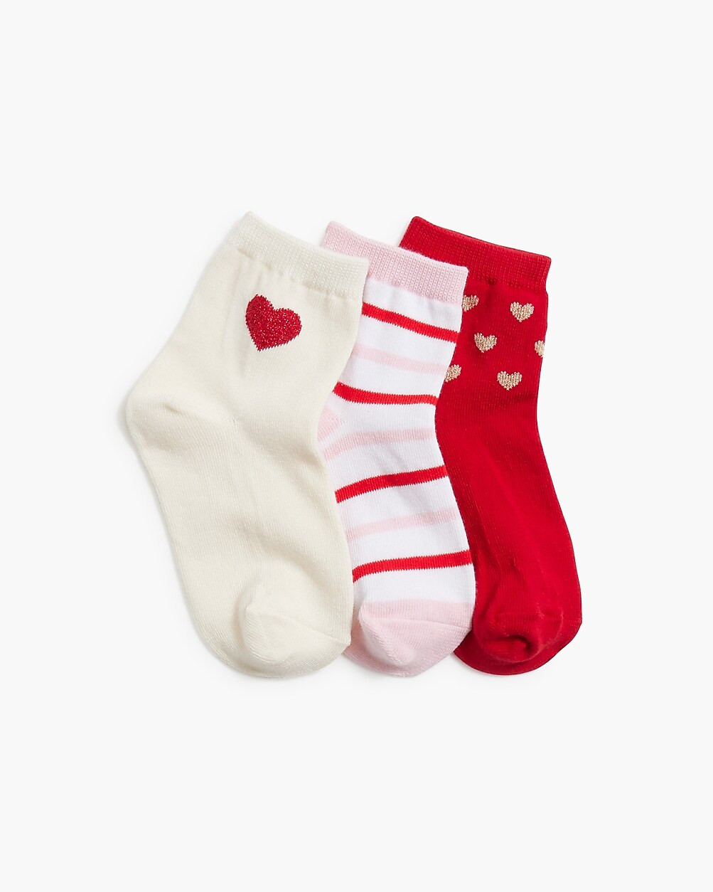 Girls' heart socks three-pack | J.Crew Factory
