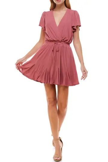 Flutter Sleeve Godet Dress | Nordstrom Rack