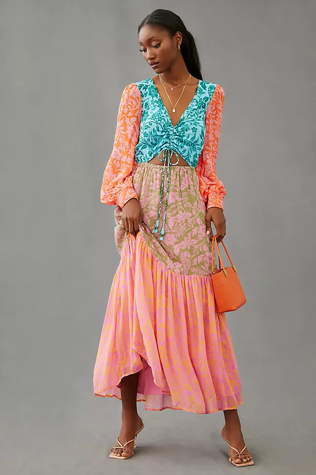 Farm x Anthropologie Cutout Maxi Dress | Anthropologie (US)