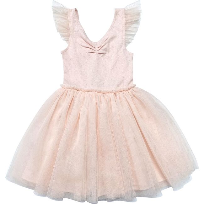 Pointelle Ballerina Dress, Blush | Maisonette