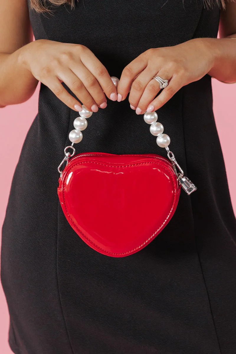 Heart Shaped Pearl Handle Evening Bag | Magnolia Boutique