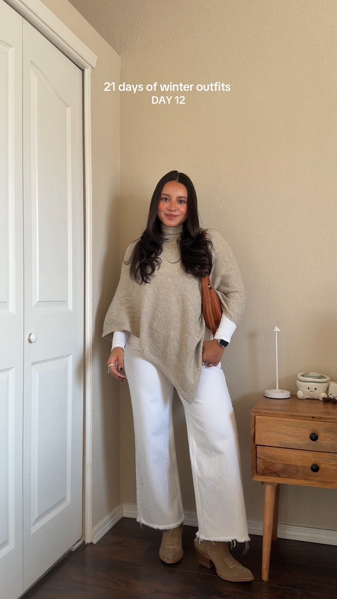 winter western ootd! — wearing poncho in size s/m + top in size x-small + jeans in size 2/26s in curve love (this style is from last summer, new collection has new white jeans styles!) + bag is Polene + boots are Idyllwind from boot barn 

#LTKgrwm #LTKSeasonal #LTKootd